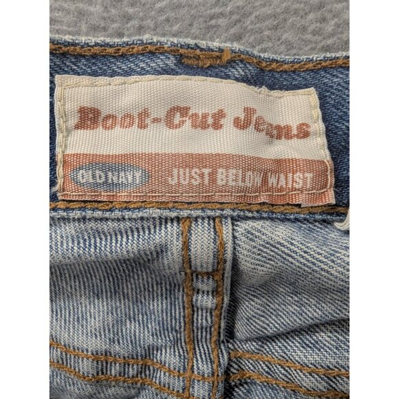 Old Navy Jeans Womens Size 8 Blue Bootcut Just Below Waist 100% Cotton - Picture 12 of 14